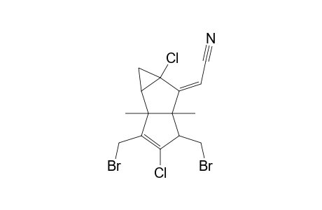 7,9-bis(bromomethyl)-4,8-dichloro-5-cyanomethylene-1,6-dimethyltricyclo[4.3.0.0(2,4)]non-8-ene