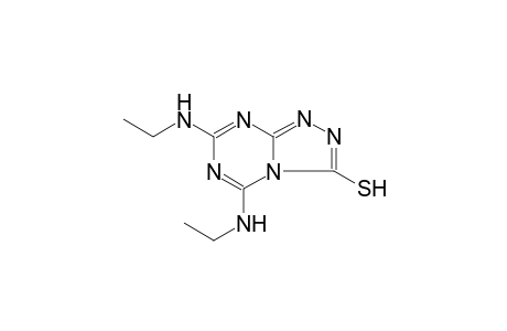 5,7-bis(ethylamino)[1,2,4]triazolo[4,3-a][1,3,5]triazine-3-thiol