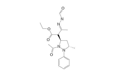 FORMYLHYDRAZONE_OF_ALPHA-(1-ACETYL-2-PHENYL-3-METHYL-5-PYRAZOLIDINYL)-ACETOACETIC_ESTER;DIASTEREOMER_1