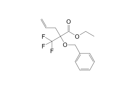 (+-)-Ethyl 2-benzyloxy-2-trifluoromethyl-4-pentenoate