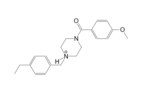 1-(4-ethylbenzyl)-4-(4-methoxybenzoyl)piperazin-1-ium