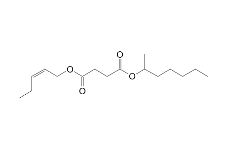 Succinic acid, hept-2-yl cis-pent-2-en-1-yl ester