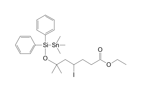 [(1-Ethoxycarbonyl-3-iodo-5-methylhexan-5-yloxy)diphenylsilyl]trimethylstannane