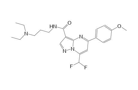 N-[3-(diethylamino)propyl]-7-(difluoromethyl)-5-(4-methoxyphenyl)pyrazolo[1,5-a]pyrimidine-3-carboxamide