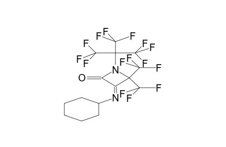 1-PERFLUORO-TERT-BUTYL-3-CYCLOHEXYLIMINO-4,4-BIS(TRIFLUOROMETHYL)AZETIDINONE-2