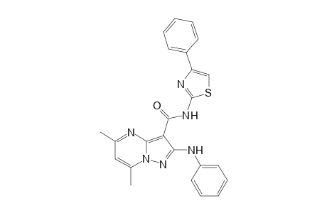 5,7-Dimethyl-2-(phenylamino)-N-(4-phenylthiazol-2-yl)pyrazolo[1,5-a]pyrimidine-3-carboxamide