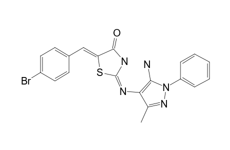 (Z)-2'-[(5-amino-3-methyl-1-phenylpyrazol-4-yl)imino]-5'-(4-bromobenzylidene)thiazolidin-4-one