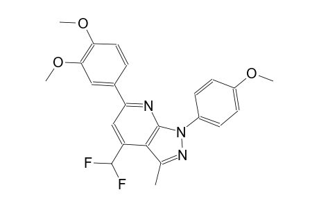 1H-pyrazolo[3,4-b]pyridine, 4-(difluoromethyl)-6-(3,4-dimethoxyphenyl)-1-(4-methoxyphenyl)-3-methyl-