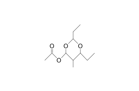 m-Dioxan-4-ol, 2,6-diethyl-5-methyl-, acetate