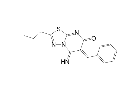 (6Z)-5-azanylidene-6-(phenylmethylidene)-2-propyl-[1,3,4]thiadiazolo[3,2-a]pyrimidin-7-one
