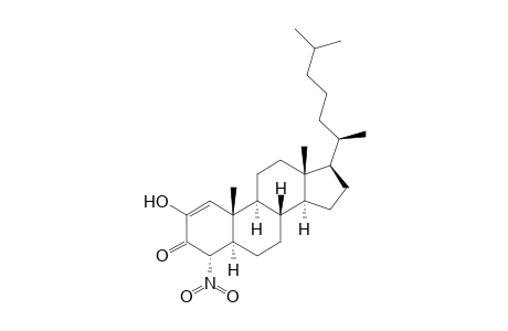 Cholest-1-en-3-one, 2-hydroxy-4-nitro-, (4.alpha.,5.alpha.)-