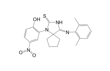 (4Z)-4-[(2,6-Dimethylphenyl)imino]-1-(2-hydroxy-5-nitrophenyl)-1,3-diazaspiro[4.4]nonane-2-thione