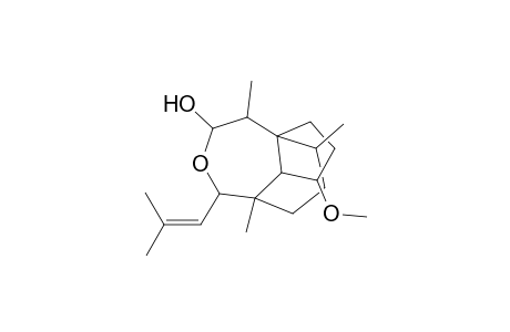 1,5a-Propano-5aH-cyclopent[d]oxepin-4-ol, octahydro-8-methoxy-1,5,11-trimethyl-2-(2-methyl-1-propenyl)-