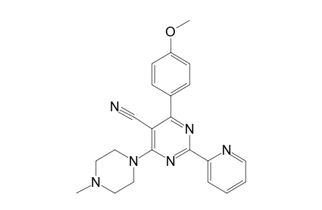 4-(p-METHOXYPHENYL)-6-(4-METHYL-1-PIPERAZINYL)-2-(2-PYRIDYL)-5-PYRIMIDINECARBONITRILE