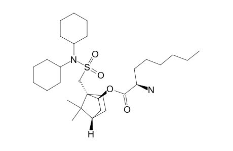 Octanoic acid, 2-amino-, 1-[[(dicyclohexylamino)sulfonyl]methyl]-7,7-dimethylbicyclo[2.2.1]hept-2-yl ester, [1S-[1.alpha.,2.beta.(R*),4.beta.]]-