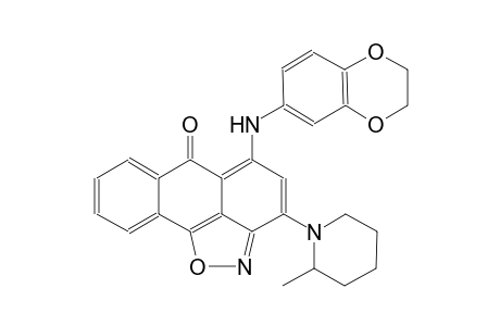 6H-anthra[1,9-cd]isoxazol-6-one, 5-[(2,3-dihydro-1,4-benzodioxin-6-yl)amino]-3-(2-methyl-1-piperidinyl)-