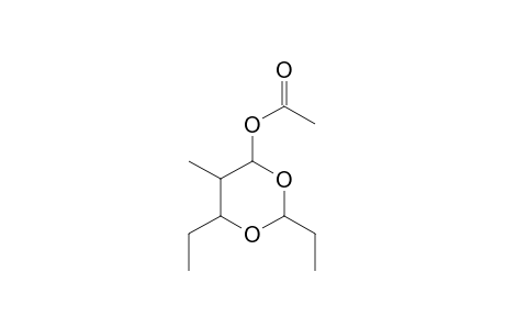 m-Dioxan-4-ol, 2,6-diethyl-5-methyl-, acetate