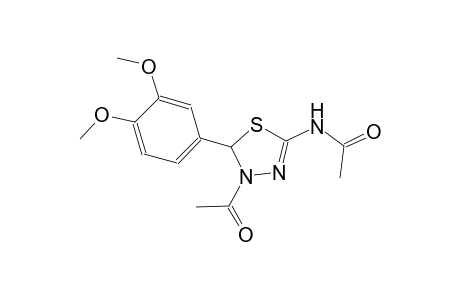 N-[4-acetyl-5-(3,4-dimethoxyphenyl)-4,5-dihydro-1,3,4-thiadiazol-2-yl]acetamide