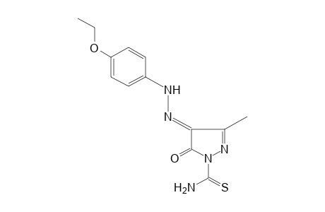 4,5-DIOXO-3-METHYLTHIO-2-PYRAZOLINE-1-CARBOXAMIDE, 4-[(p-ETHOXYPHENYL)HYDRAZONE]