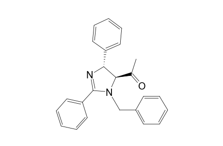 Ethanone, 1-[4,5-dihydro-2,4-diphenyl-1-(phenylmethyl)-1H-imidazol-5-yl]-, trans-