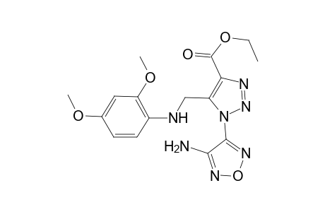 1H-1,2,3-triazole-4-carboxylic acid, 1-(4-amino-1,2,5-oxadiazol-3-yl)-5-[[(2,4-dimethoxyphenyl)amino]methyl]-, ethyl ester