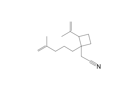 2-Isopropenyl-1-(4'-methyl-4'-penten-1'-yl)cyclobutane-acetonitrile