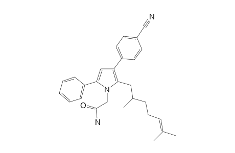 rac-2-[3-(4-Cyanophenyl)-2-(2,6-dimethylhept-5-en-1-yl)-5-phenyl-1H-pyrrol-1-yl]acetamide