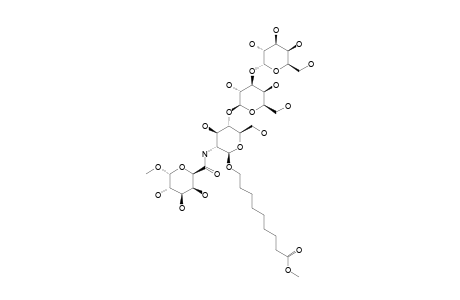 #8C;8-METHOXYCARBONYLOCTYL-ALPHA-D-GALACTOPYRANOSYL-(1->3)-BETA-D-GALACTOPYRANOSYL-(1->4)-2-DEOXY-2-(METHYL-ALPHA-D-GALACTOHEXOPYRANOSYLURONAMIDE)-BETA-D-GLUCO