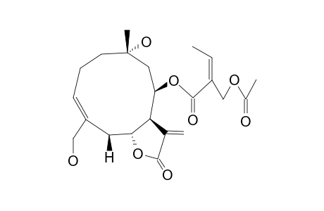 GERMACRA-4E,11(13)-DIEN-12,6-A-OLIDE,10-A,15-DIHYDROXY-8-B-ACETYLSARRACIONYLOXY