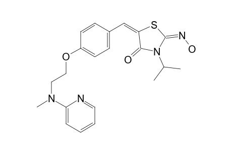 (E)-2-(hydroxyimino)-3-isopropyl-5-((E)-4-(2-(methyl(pyridin-2-yl)amino)ethoxy)benzylidene)thiazolidin-4-one