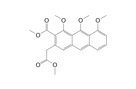 2-Anthraceneacetic acid, 4,5,10-trimethoxy-3-(methoxycarbonyl)-, methyl ester