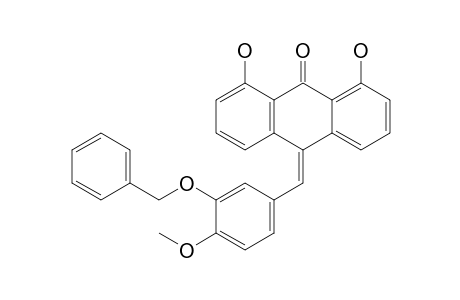 1,8-Dihydroxy-10-(3-benzyloxy-4-methoxybenzylidene)-10H-anthracen-9-one