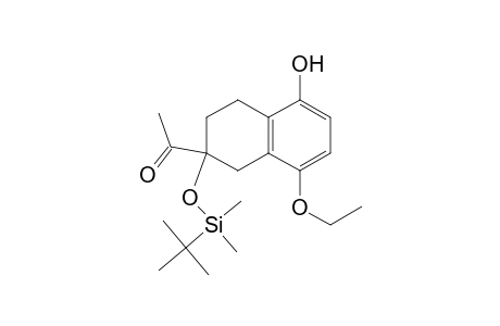 (+/-)-2-ACETYL-2-(TERT.-BUTYL-DIMETHYLSILYLOXY)-8-ETHOXY-1,2,3,4-TETRAHYDRO-NAPHTHALEN-5-OL