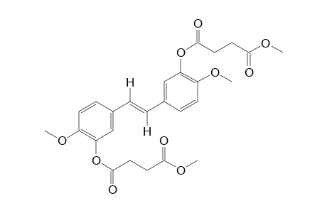 trans-4,4'-dimethoxy-3,3'-stillbenediol, diester with succinic acid (1:2), dimethyl ester