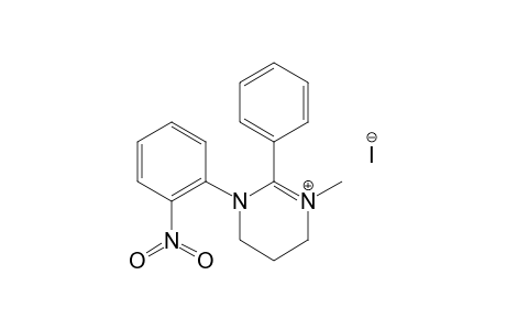 1-(ORTHO-NITROPHENYL)-2-PHENYL-3-METHYL-1,4,5,6-TETRAHYDROPYRIMIDINIUM-IODIDE