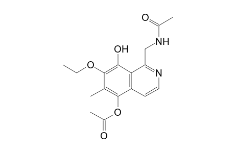 1-Acetylaminomethyl-5-acetoxy-7-ethoxy-8-hydroxy-6-methylisoquinoline