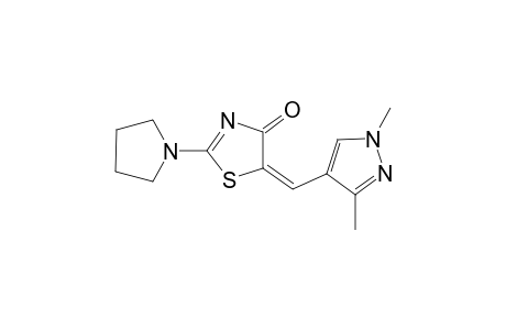 4(5H)-Thiazolone, 5-[(1,3-dimethyl-1H-pyrazol-4-yl)methylidene]-2-(1-pyrrolidinyl)-