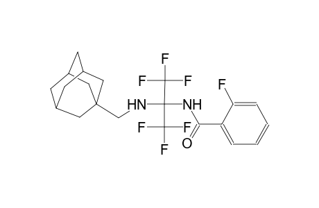 N-[1-[(adamantan-1-ylmethyl)-amino]-2,2,2-trifluoro-1-trifluoromethyl-ethyl]-2-fluoro-benzamide