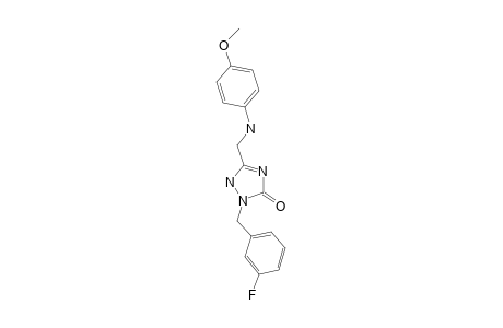 2-[(3-Fluorophenyl)methyl]-5-([(4-methoxyphenyl)amino]methyl)-2,3-dihydro-1H-1,2,4-triazol-3-one