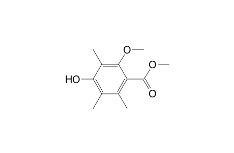 Benzoic acid, 4-hydroxy-2-methoxy-3,5,6-trimethyl-, methyl ester