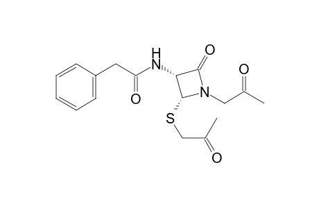 cis-N-[1-acetonyl-2-(acetonylthio)-4-oxo-3-azetidinyl]-2-phenylacetamide