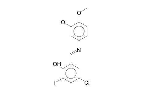 4-(2-Hydroxy-3-iodo-5-chlorobenzylideneamino)veratrole