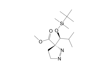 ANTI-3-CARBOMETHOXY-3-[1'-[(TERT.-BUTYLDIMETHYLSILYL)-OXY]-2'-METHYLPROPYL]-1-PYRAZOLINE;MINOR_STEREOMER