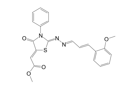 (Z)-Methyl 2-((Z)-2-{(E)-[(E)-3-(2-methoxy-phenyl)allylidene]-hydrazono}-4-oxo-3-phenylthiazolidin-5-ylidene)acetate