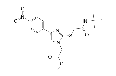 1H-imidazole-1-acetic acid, 2-[[2-[(1,1-dimethylethyl)amino]-2-oxoethyl]thio]-4-(4-nitrophenyl)-, methyl ester