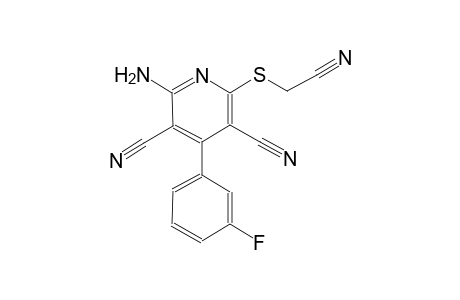 2-amino-6-[(cyanomethyl)sulfanyl]-4-(3-fluorophenyl)-3,5-pyridinedicarbonitrile