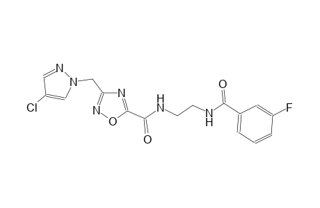 1,2,4-oxadiazole-5-carboxamide, 3-[(4-chloro-1H-pyrazol-1-yl)methyl]-N-[2-[(3-fluorobenzoyl)amino]ethyl]-