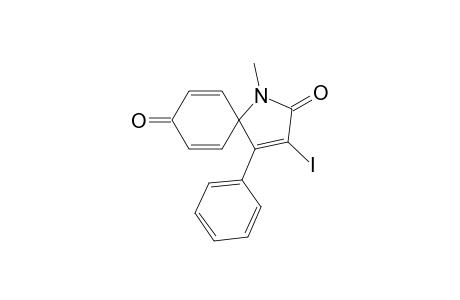 3-Iodo-1-methyl-4-phenyl-1-azaspiro[4.5]deca-3,6,9-trien-2,8-dione