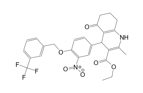 ethyl 2-methyl-4-(3-nitro-4-{[3-(trifluoromethyl)benzyl]oxy}phenyl)-5-oxo-1,4,5,6,7,8-hexahydro-3-quinolinecarboxylate