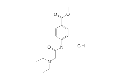 p-[2-(diethylamino)acetamido]benzoic acid, methyl ester, hydrochloride